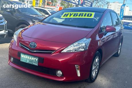 Red 2013 Toyota Prius V Wagon Hybrid