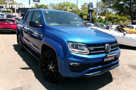 Blue 2019 Volkswagen Amarok Dual Cab Utility Tdi550 Highline Black 4Motion