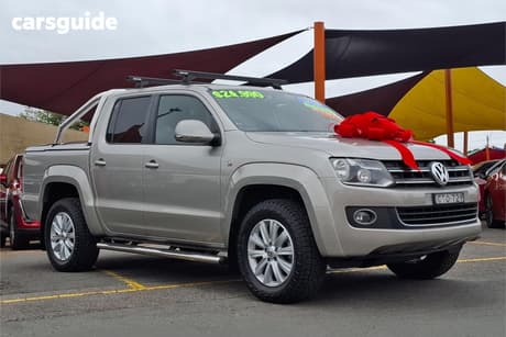 Beige 2014 Volkswagen Amarok Dual Cab Utility Tdi420 Highline (4X4)