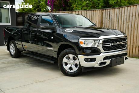 Black 2024 RAM 1500 Crew Cab Utility Big Horn (6-4 Tub) Mhev (4X4)