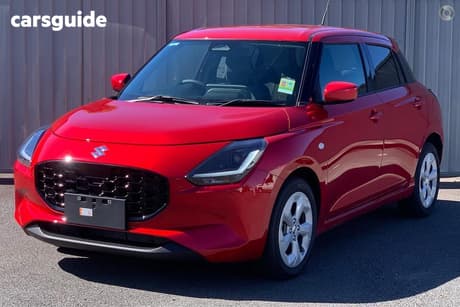 Red 2025 Suzuki Swift Hatchback Hybrid Plus