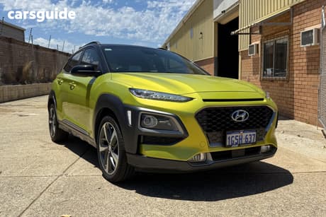 Yellow 2018 Hyundai Kona SUV HIGHLANDER