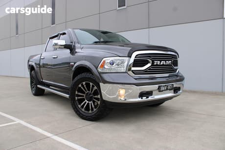 Grey 2019 RAM 1500 Crew Cab Utility Laramie (4X4) Fd3.2