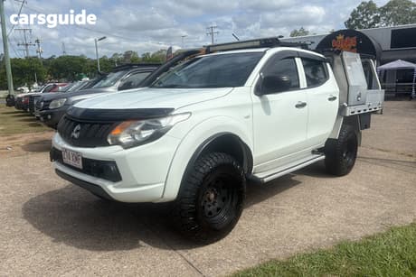 White 2017 Mitsubishi Triton Dual Cab Utility Glx (4X4)