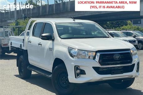 White 2020 Toyota Hilux Double Cab Chassis Sr (4X4)