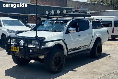 White 2014 Mitsubishi Triton Double Cab Utility Glx-R (4X4)