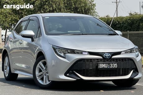 Silver 2021 Toyota Corolla Hatchback Ascent Sport Hybrid