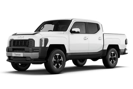 White 2025 Kia Tasman Double Cab Pick Up Sx+ (4X4) (Std) Black Fender