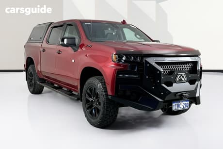 Red 2020 Chevrolet Silverado Crew Cab Utility 1500 Ltz Premium Tech Pack