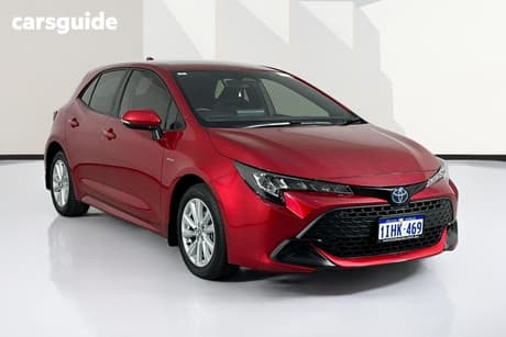 Red 2024 Toyota Corolla Hatchback Ascent Sport Hybrid