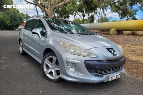 Silver 2009 Peugeot 308 Wagon Touring Xs Hdi 2.0