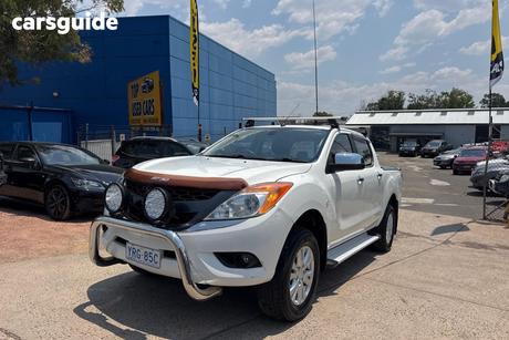 White 2013 Mazda BT-50 Dual Cab Utility Gt (4X4)
