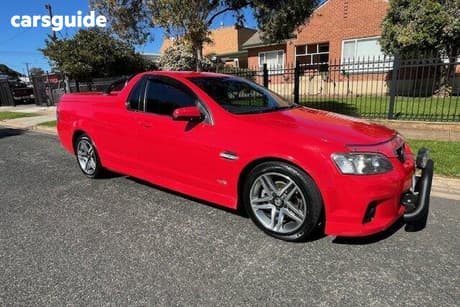 Red 2010 Holden Commodore Utility Sv6