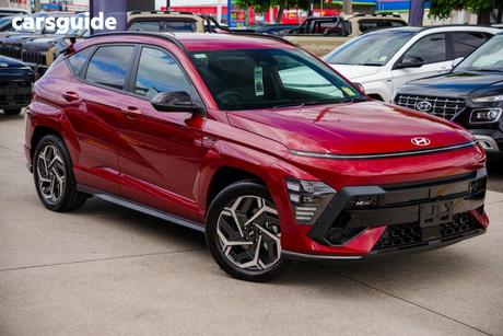 Red 2025 Hyundai Kona Wagon Hybrid Elite N Line