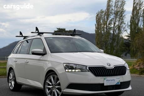 White 2020 Skoda Fabia Wagon 81 Tsi