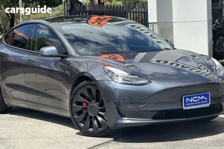 Grey 2020 Tesla Model 3 Sedan Performance