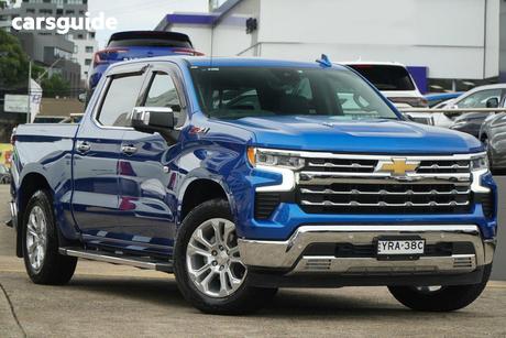 Blue 2023 Chevrolet Silverado Crew Cab Pickup 1500 Ltz Premium