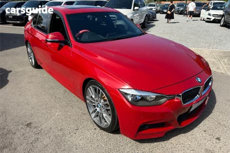 Red 2013 BMW 320I Sedan Luxury Line