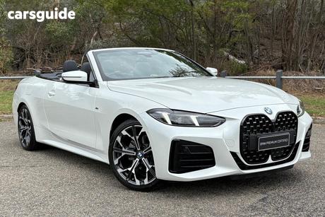 White 2025 BMW 420I Convertible M Sport