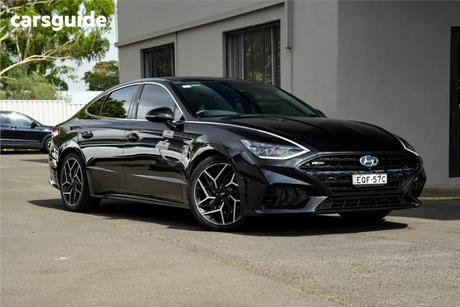 Black 2021 Hyundai Sonata Sedan N Line