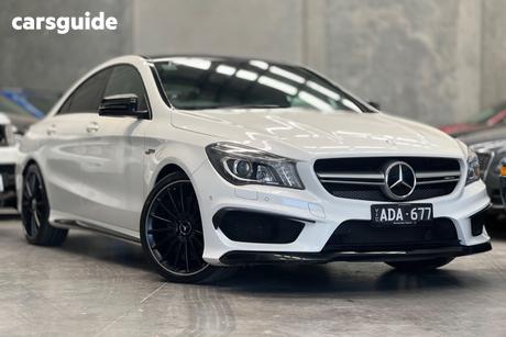 White 2014 Mercedes-Benz CLA45 Coupe Amg