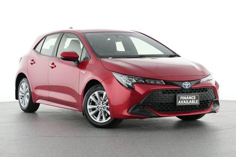 Red 2024 Toyota Corolla Hatchback Ascent Sport + Conv Pk Hybrid