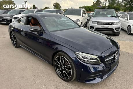 Blue 2021 Mercedes-Benz C200 Coupe
