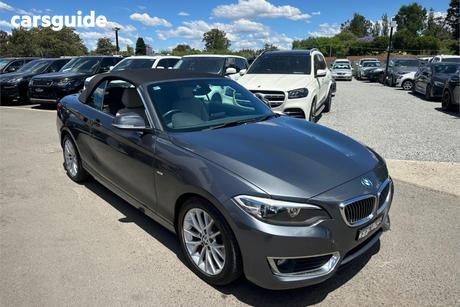 Grey 2015 BMW 220I Convertible Luxury Line