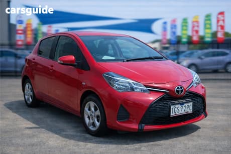 Red 2015 Toyota Yaris Hatchback Ascent