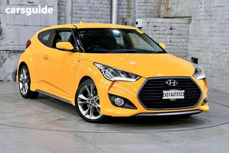 Yellow 2016 Hyundai Veloster Coupe Sr Turbo