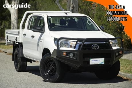 White 2021 Toyota Hilux Double Cab Chassis Sr (4X4)