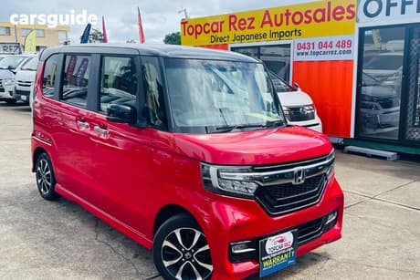 Red 2018 Honda N BOX Wagon Custom Gl