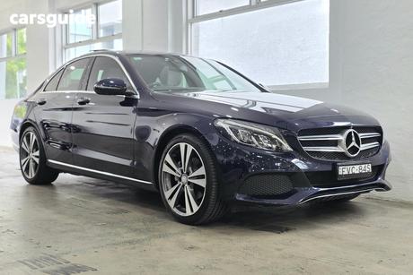 Blue 2016 Mercedes-Benz C200 Sedan