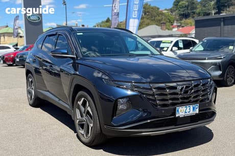 Blue 2022 Hyundai Tucson Wagon Highlander (Awd)