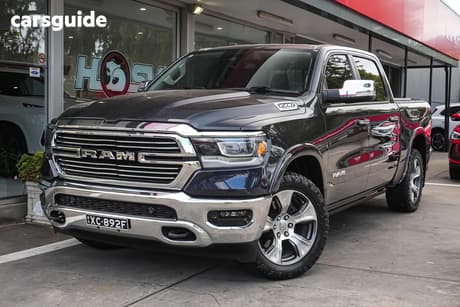 Grey 2021 RAM 1500 Crew Cab Utility Laramie Rambox (Hybrid)