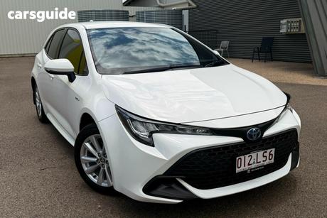 White 2023 Toyota Corolla Hatchback Ascent Sport Hybrid