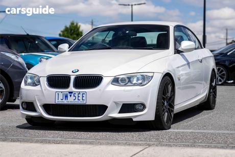 White 2012 BMW 320D Convertible