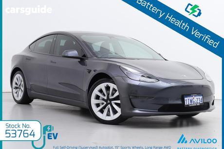 Blue 2021 Tesla Model 3 Sedan Long Range Awd