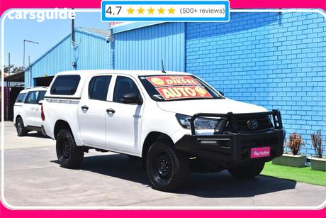 White 2021 Toyota Hilux Double Cab Pick Up Workmate (4X4)