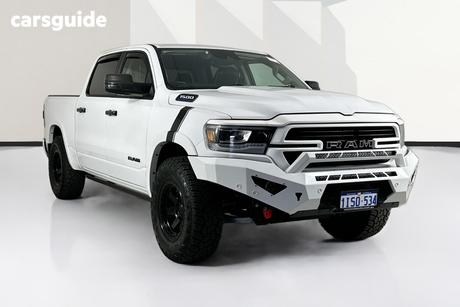 White 2022 RAM 1500 Crew Cab Utility Laramie (Hybrid)