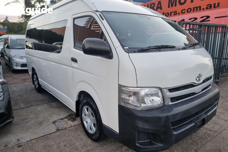 White 2013 Toyota HiAce Bus Commuter
