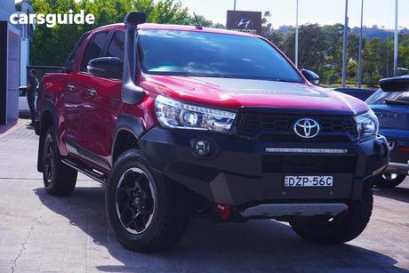 Red 2018 Toyota Hilux Dual Cab Utility Rugged (4X4)