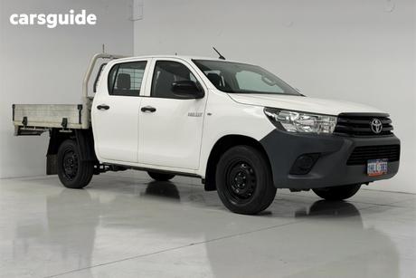 White 2017 Toyota Hilux Dual Cab Utility Workmate
