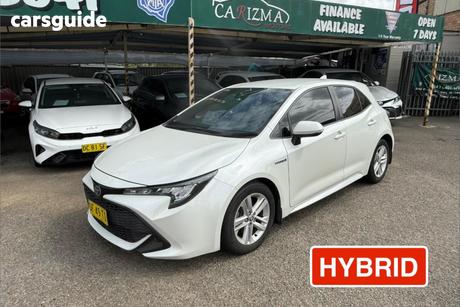 White 2019 Toyota Corolla Hatchback Ascent Sport (Hybrid)