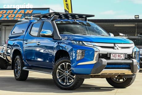 Blue 2019 Mitsubishi Triton Double Cab Pick Up Gls (4X4) Premium