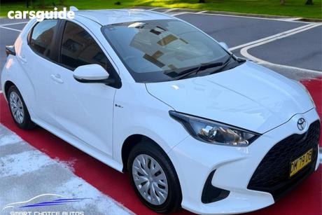 White 2024 Toyota Yaris Hatchback Ascent Sport Hybrid