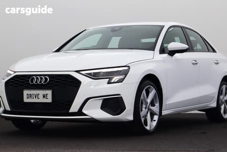 White 2022 Audi A3 Sedan 35 Tfsi Mhev