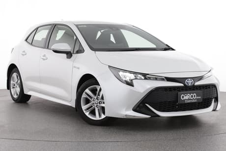 White 2022 Toyota Corolla Hatchback Ascent Sport Hybrid