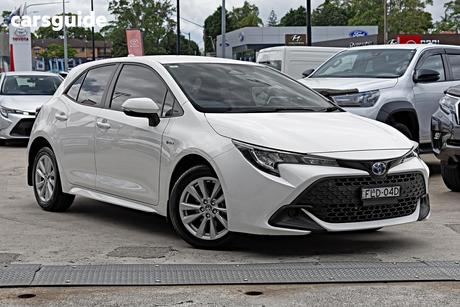 White 2024 Toyota Corolla Hatchback Ascent Sport Hybrid