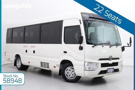 White 2023 Toyota Coaster Bus Standard